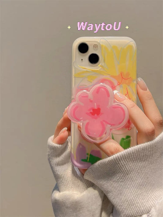 Flower ring phone case