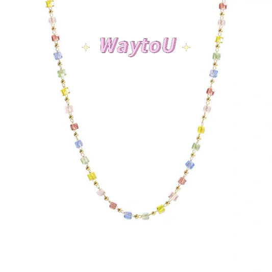 Colour crystal necklace
